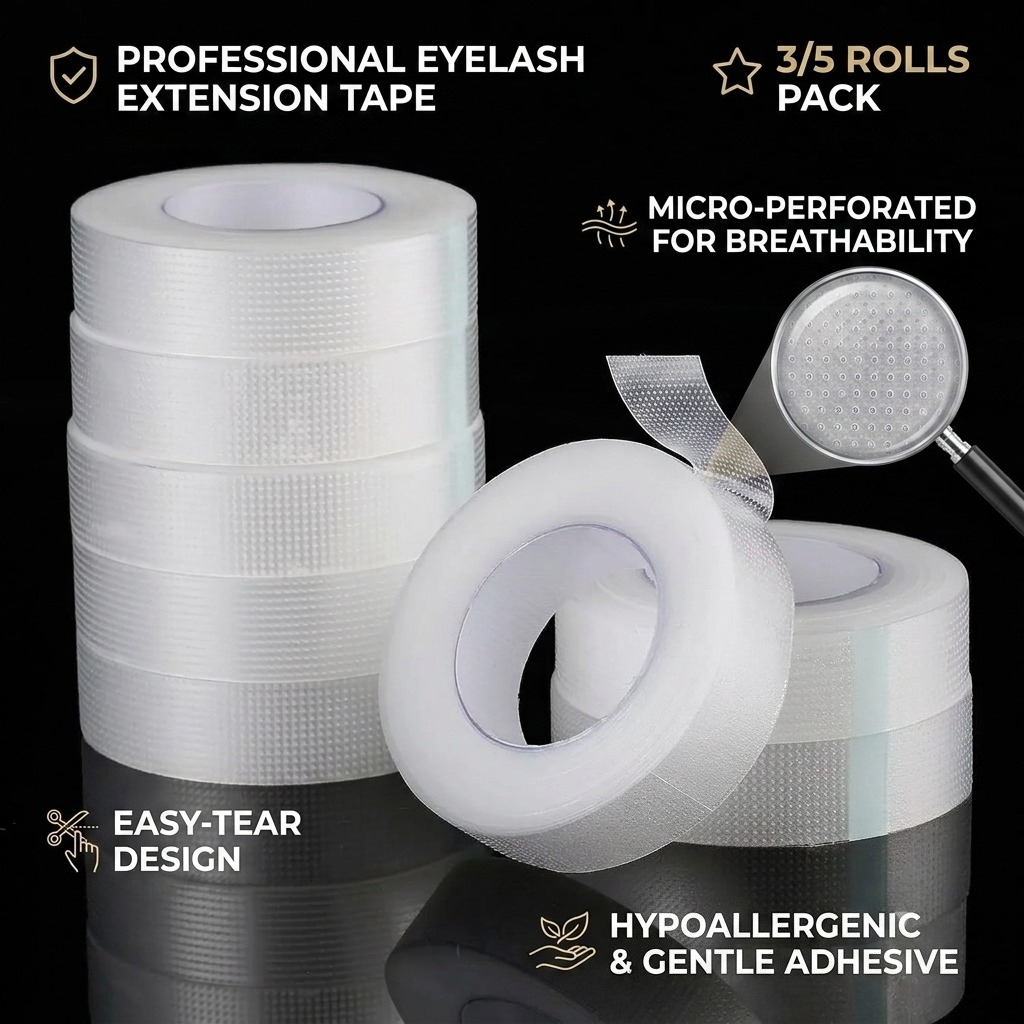 Tape Breathable Lash - 3/5 Rotoli di Nastro Adesivo Traspirante