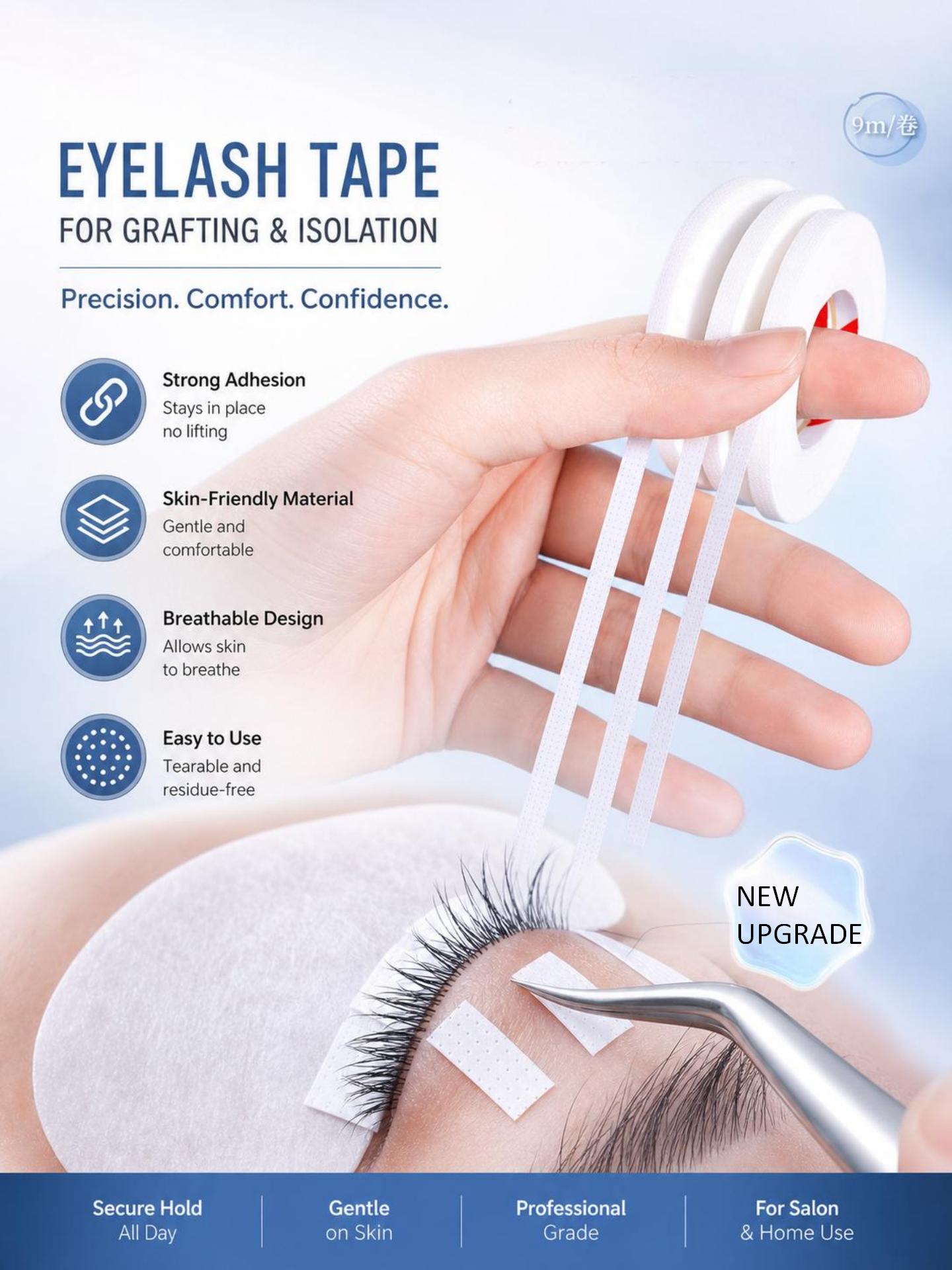 Tape Breathable Lash - 10 Rotoli di Nastro Microporoso Traspirante