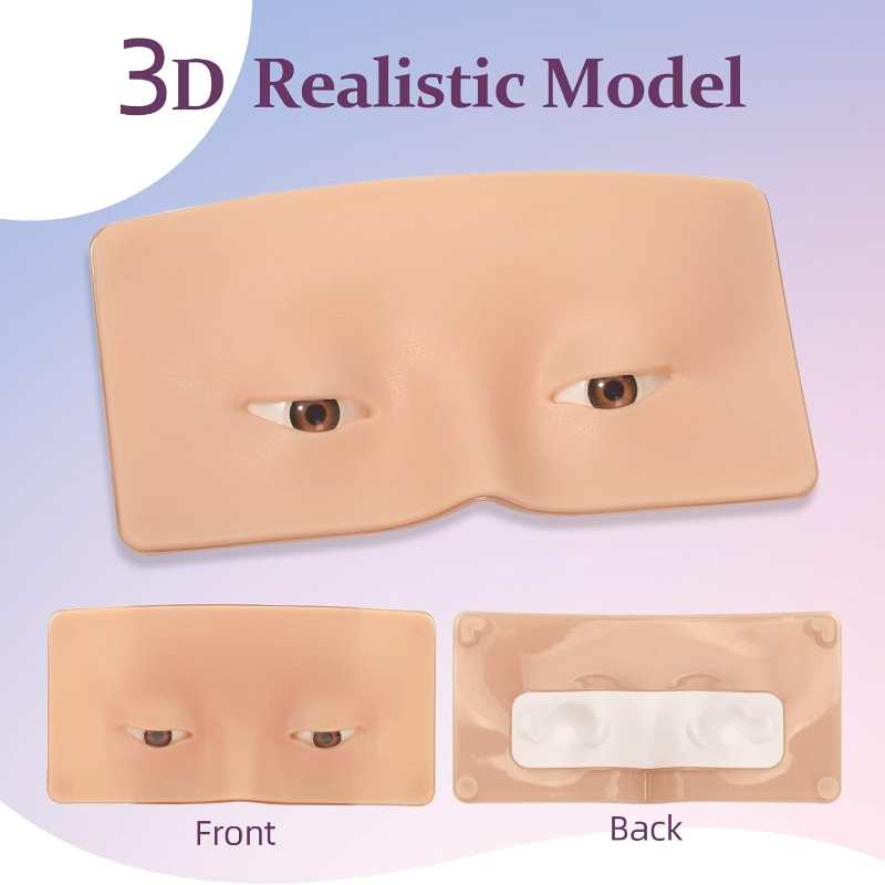 Eyelash Extension Open Eye - Tavola 3D in Silicone per Pratica
